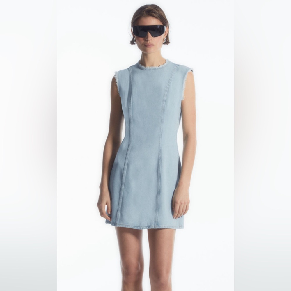 Cos Paneled Denim Mini Dress NWOT
